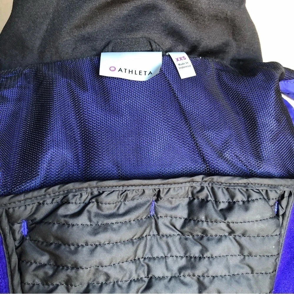 Athleta indigo zip up sprinter vest xxs